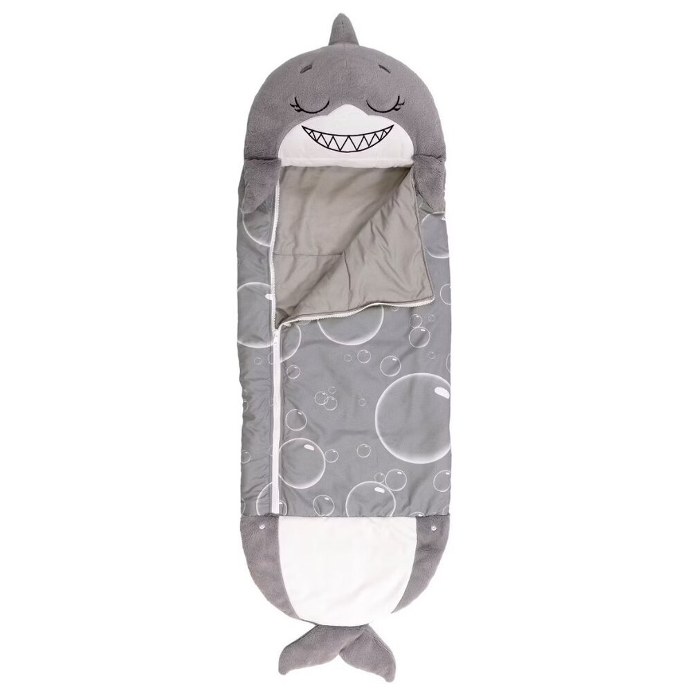 Happy‎ Nappers Toddlers Grey Shark 2-in-1 Pillow & Sleeping Bag Medium 54"x20"